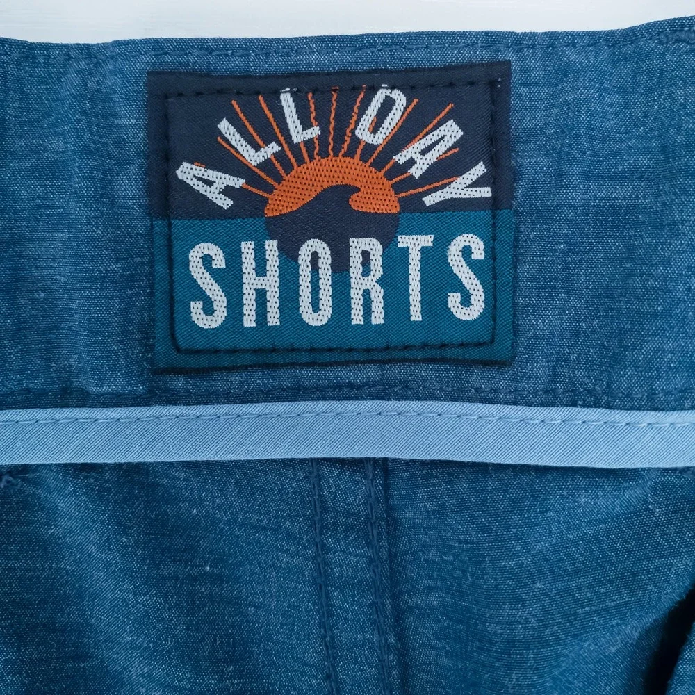 Faherty All Day Shorts Mens 32 Blue Hybrid Stretch Recycled MSC0012